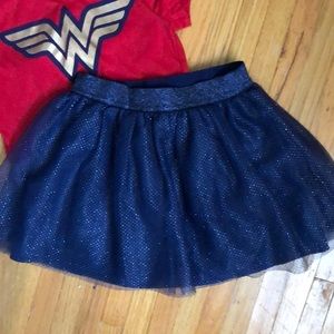 Cat & Jack Navy Sparkle Skirt - 5T